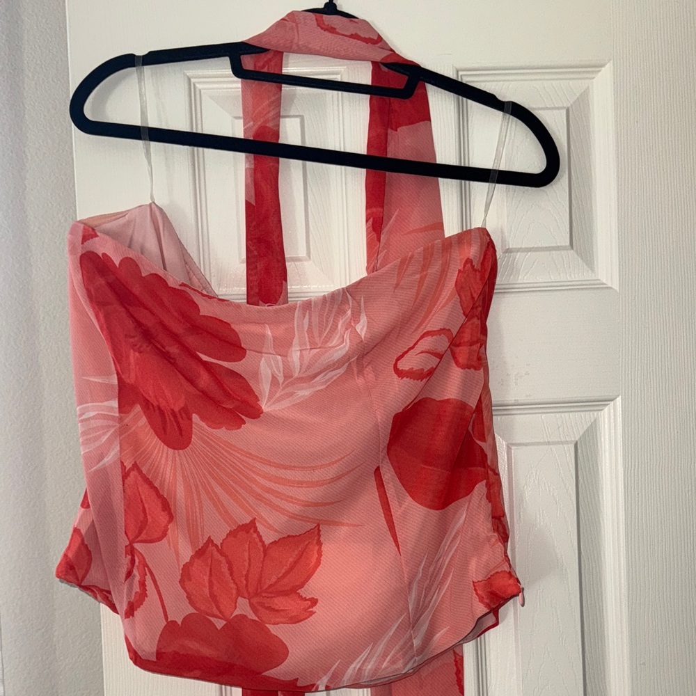 Peppermayo Floral Pink Halter Top